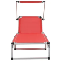VidaXL Folding Sunlounger With Adjustable Sunroof And Backrest - Lightweight And Portable Aluminum And Textilene Fabric In Striking Red Color 14 VidaXL Folding Sunlounger With Adjustable Sunroof And Backrest - Lightweight And Portable Aluminum And Textilene Fabric In Striking Red Color -All Patio Furniture GUEST b990999d 7b41 4303 96b9 c9f358a6de6d