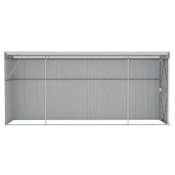VidaXL Storage Shed Wall-mounted Garden Shed For Backyard Galvanized Steel - Gray 46.5" X 150.4" X 70.1" -All Patio Furniture GUEST ba67e25d c734 43ab 9354 63d200127b0b