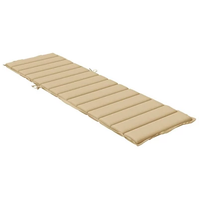 VidaXL Sun Lounger Cushion - Outdoor Patio Sunbed Seat Pad - Melange Beige - Polyester Fabric - 78.7"x23.6"x1.6" 5 VidaXL Sun Lounger Cushion - Outdoor Patio Sunbed Seat Pad - Melange Beige - Polyester Fabric - 78.7"x23.6"x1.6" - Image 3