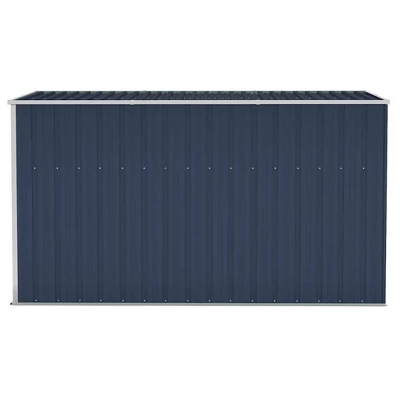 VidaXL Storage Shed Wall-mounted Garden Shed For Backyard Galvanized Steel - Anthracite 46.5" X 113.4" X 70.1" 5 VidaXL Storage Shed Wall-mounted Garden Shed For Backyard Galvanized Steel - Anthracite 46.5" X 113.4" X 70.1" - Image 3