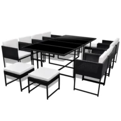 VidaXL Outdoor Dining Set Black, White 17 VidaXL Outdoor Dining Set Black, White -All Patio Furniture GUEST bc5f56d7 9a00 4379 a74e 72b265163b0a