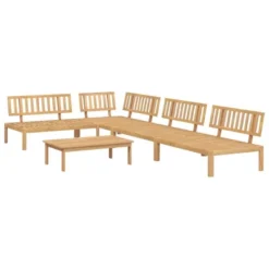 VidaXL Pallet Sofa Set Natural Wood Solid Acacia Wood Medium Modular -All Patio Furniture GUEST bcdf5190 4ded 4b9b b472 70a1f37d591f