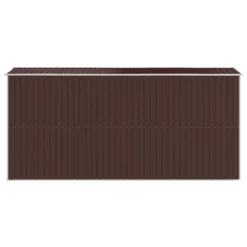 VidaXL Garden Shed Dark Brown Galvanized Steel Large Garden Shed - 75.6" X 173.2" X 87.8" -All Patio Furniture GUEST bd96ba81 b661 4209 80ea 667644f98f19