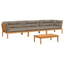 VidaXL Pallet Sofa Set Set Of 4 Taupe -All Patio Furniture GUEST bd9c4940 e9d8 494e 9109 845559a4b2aa