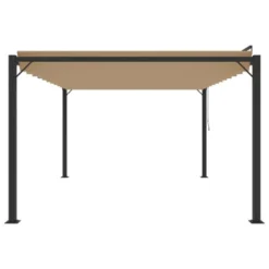 VidaXL Gazebo Taupe Aluminum Large Adjustable Armrests Gazebo -All Patio Furniture GUEST bdf269f4 cb31 4c74 af45 0e00e7d9c97c