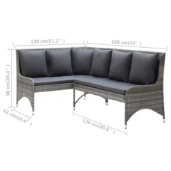VidaXL Garden Sofa Set Of 2 Grey -All Patio Furniture GUEST be639951 692b 4020 afd1 4f5b51d97b18