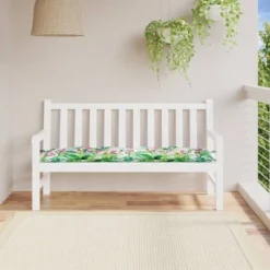 VidaXL Bench Cushion Outdoor Water Repellent Bench Cushion Pad Oxford Fabric - Multicolor 59.1" X 19.7" X 2.8"