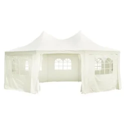 VidaXL Octagonal Party Tent - Durable And Water-Repellent Barbecue Shelter, Outdoor Canopy With Detachable Side Panels In Cream -All Patio Furniture GUEST bea7aa56 b07d 4c70 86cb 8f70d77dbdd5