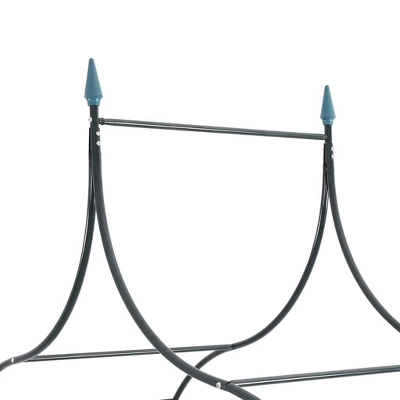 VidaXL Garden Arch, Arch Trellis, Metal Arch, Weather-Resistant, Dark 111.4"H X 50.8"W Green 7 VidaXL Garden Arch, Arch Trellis, Metal Arch, Weather-Resistant, Dark 111.4"H X 50.8"W Green - Image 5