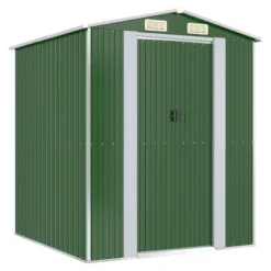 VidaXL Garden Shed Green Galvanized Steel Large Garden Shed - 75.6" X 75.2" X 87.8" -All Patio Furniture GUEST bf488483 1de2 4908 961d 91fc77cac925