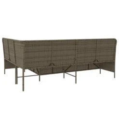 VidaXL Patio Sofa Gray Poly Rattan, Powder-Coated Steel L-Shaped, 5-seater -All Patio Furniture GUEST bf5ff239 42ee 441a bb59 1f83737ad02f