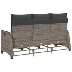 VidaXL Reclining Patio Sofa - PE Rattan/Steel - Gray L-Shaped Outdoor Sectional With Cushions - Adjustable Backrest - 69.3"x54.3" -All Patio Furniture GUEST c2ed2ae3 5535 4223 b5ab 0932b63b24c8