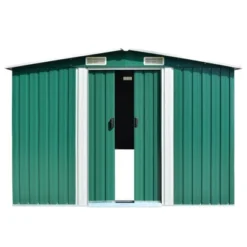 VidaXL Garden Shed Storage House For Tools Backyard Garage Patio Furniture Metal - Green 101.2" X 192.5" X 71.3" -All Patio Furniture GUEST c3043a56 6f59 47fc 8b49 1cb0ec1a4286