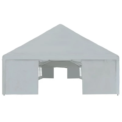 VidaXL Party Tent Grey Polyethylene, Powder-coated Steel Large 4 VidaXL Party Tent Grey Polyethylene, Powder-coated Steel Large - Image 2