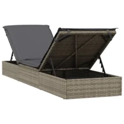 VidaXL - Gray Patio Daybed Set - Wicker Sunbeds With Table And Cushions For Outdoor/Poolside/Balcony -All Patio Furniture GUEST c376af33 7028 4789 9509 43c5aa589e0d