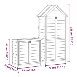 VidaXL Garden Tool Shed Set Brown Solid Pine Wood, Plywood - Brown -All Patio Furniture GUEST c497ee18 7d38 44ad 8e34 c6d187499a4a