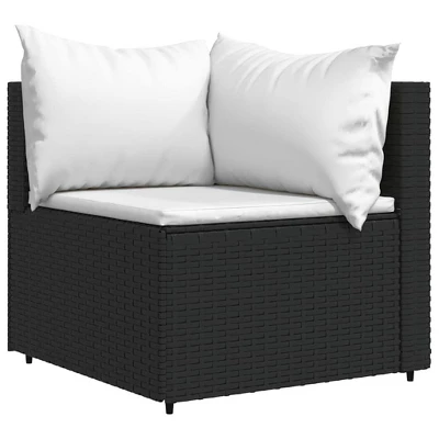 VidaXL Patio Lounge Set Black And White 5 VidaXL Patio Lounge Set Black And White - Image 3