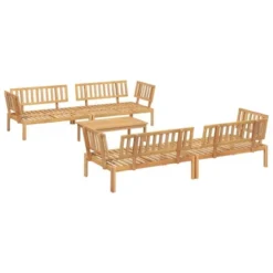 VidaXL 5 Piece Patio Pallet Sofa Set - Solid Acacia Wood – Outdoor Garden Lounge Modular Furniture With Table & 4 Sofas -All Patio Furniture GUEST c59c6f55 ec91 4e18 8e03 a4e7e4b2b392