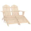 VidaXL Garden Chair White Fir Wood 2-seater Ergonomic Adirondack Chair - Light Brown -All Patio Furniture GUEST c6092db1 8576 4773 a8ba 3cf8c4b71778