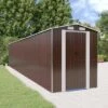 VidaXL Large Outdoor Garden Storage Shed In Dark Brown - Galvanized Steel Design For Durability - Spacious For Tools And Equipment Storage 2 VidaXL Large Outdoor Garden Storage Shed In Dark Brown - Galvanized Steel Design For Durability - Spacious For Tools And Equipment Storage -All Patio Furniture GUEST c6cd65fb ed6d 414b 9337 bc9530045374