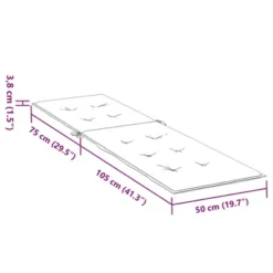 VidaXL Deck Chair Cushion Gray Check Oxford Fabric (100% Polyester) -All Patio Furniture GUEST c7c7bd20 cfa9 4720 98a3 068e7b2e3aa3 1