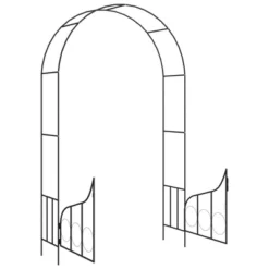 VidaXL Garden Arch With Gate Black 54.3"x15.7"x93.7" Iron -All Patio Furniture GUEST c909c292 e0fe 4645 a863 bf83cb6567f5