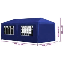 VidaXL Party Tent 10'x20' Blue -All Patio Furniture GUEST c94c947e 7877 4866 833b 6849348496eb
