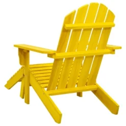 VidaXL Adirondack Chair Patio Adirondack Chair With Ottoman Solid Wood Fir - Yellow -All Patio Furniture GUEST c9a4eaf5 e1a5 45e5 a92b ca8a08ed3890