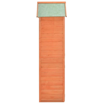 VidaXL Compact Garden Storage Shed - 28"x23.6"x83.9" Wood Cabinet - Waterproof Fabric Roof - Easy Assembly - Brown Wooden Outdoor Tool Shed 6 VidaXL Compact Garden Storage Shed - 28"x23.6"x83.9" Wood Cabinet - Waterproof Fabric Roof - Easy Assembly - Brown Wooden Outdoor Tool Shed - Image 4