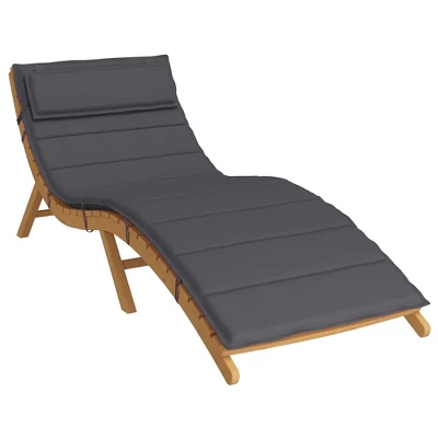 VidaXL Sun Lounger Cushion - Anthracite Oxford Fabric, 70.9"x23.6"x1.2" Comfortable And Soft, Wide Application, Water-Resistant, Anti-Slip Design 4 VidaXL Sun Lounger Cushion - Anthracite Oxford Fabric, 70.9"x23.6"x1.2" Comfortable And Soft, Wide Application, Water-Resistant, Anti-Slip Design - Image 2