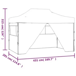 VidaXL Foldable Tent Pop-Up With 4 Side Walls 9.8'x14.8' Cream White 22 VidaXL Foldable Tent Pop-Up With 4 Side Walls 9.8'x14.8' Cream White -All Patio Furniture GUEST cc17ebc7 e3fa 47e0 8b54 2dbd1bc3526d