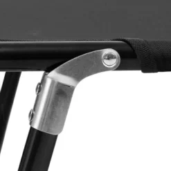 VidaXL Foldable Sun Lounger With Rust-Free Steel Frame And Weather-Resistant Fabric, Heavy-Duty Camping Bed Ideal For Camping, Beach, Outdoors – Black -All Patio Furniture GUEST cd0be6ae aa15 4dea b163 a993a3597b2f