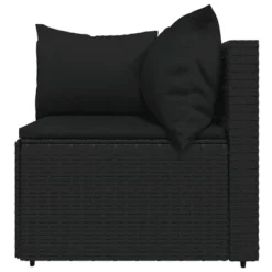 VidaXL 4-Piece Black Patio Lounge Set - Weather Resistant Poly Rattan Outdoor Furniture - Includes Thickly Padded Cushions And A Sturdy Steel Frame 17 VidaXL 4-Piece Black Patio Lounge Set - Weather Resistant Poly Rattan Outdoor Furniture - Includes Thickly Padded Cushions And A Sturdy Steel Frame -All Patio Furniture GUEST ce915e36 d1b2 4e97 9cd8 89c1835356cc