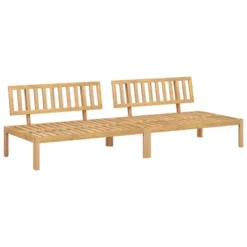 VidaXL Patio Pallet Middle Sofas - Modular Outdoor Furniture 2 Pcs In Solid Wood Acacia For Garden, Patio, Terrace - 47.2 X 36.2 X 27.2 Inches -All Patio Furniture GUEST cff358e5 b45a 4784 97d1 c53a7c274cbd