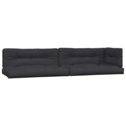 VidaXL Pallet Sofa Set Acacia Wood Color With Black Cushions -All Patio Furniture GUEST d077e7a6 e779 4447 82bd 41c365775ab7