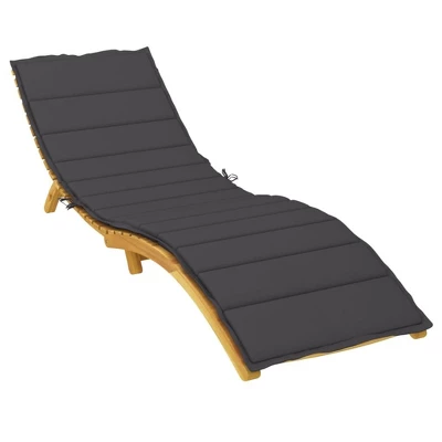 VidaXL Sun Lounger Cushion Black Oxford Fabric (100% Polyester) 4 VidaXL Sun Lounger Cushion Black Oxford Fabric (100% Polyester) - Image 2