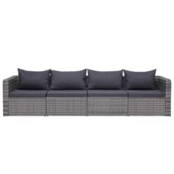 VidaXL Garden Sofa Set Set Of 4 Grey -All Patio Furniture GUEST d1b20e3e 48ba 4ce4 abd4 eb60fdc4c504