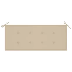 VidaXL Outdoor Patio Bench Loveseat Chair With Cushion Solid Wood Eucalyptus - Beige 47.2" -All Patio Furniture GUEST d3ae9fc8 30c1 4daa a30e 8f3872d83555