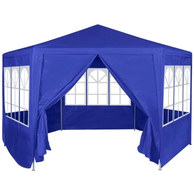VidaXL Gazebo Blue 100% PE Fabric 6.6x6.6 Ft Foldable Gazebo 13 VidaXL Gazebo Blue 100% PE Fabric 6.6x6.6 Ft Foldable Gazebo - Image 11