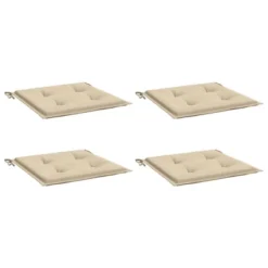 VidaXL Outdoor Garden Chair Cushions- Set Of 4, Beige, Oxford Fabric, 19.7"x19.7"x1.2", Foam Fiber Filling, With Ropes -All Patio Furniture GUEST d64f7cc4 f8eb 4062 a65c 4190879f4e6d