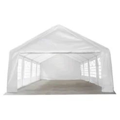 VidaXL White Party Marquee - Easy To Assemble, Steel Frame & PE Material, UV Protective & Water Resistant, With Decorative Wall Panels & Windows -All Patio Furniture GUEST d68cb3b3 01cf 4346 b4be 1b69b1f7dc34