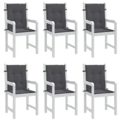 VidaXL Lowback Chair Cushions In Anthracite | 100% Polyester Oxford Fabric | Comfortable And Durable | For Outdoor Furniture | Set Of 6 -All Patio Furniture GUEST d6d35954 0c2f 4805 9caa 1b839461b3ee