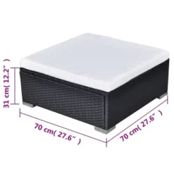 VidaXL Lounge Set Black -All Patio Furniture GUEST d8b2bc4f 8b85 4049 a2ce 96bbc5a405c0