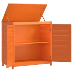 VidaXL Garden Tool Shed Set Brown Solid Pine Wood, Plywood - Brown -All Patio Furniture GUEST d9eeba4b 16a6 4d5b b60a 043b3aaf6bcd