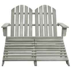VidaXL Garden Chair Fir Wood 2-seater Ergonomic Adirondack Chair - Gray -All Patio Furniture GUEST dbac1e7e 0112 4a68 bccb f72d1123d790