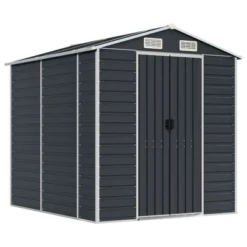 VidaXL Garden Shed Galvanized Steel - Anthracite 75.2 X 84.6 X 78 In -All Patio Furniture GUEST dc2b96fa 3e2d 4e0d 9e09 ff8da72fcee3