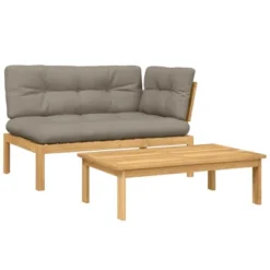 VidaXL - 2 Piece Patio Pallet Sofa Set With Cushions - Acacia Wood - Garden/Patio - Taupe - Modular - Outdoor Furniture Set 23 VidaXL - 2 Piece Patio Pallet Sofa Set With Cushions - Acacia Wood - Garden/Patio - Taupe - Modular - Outdoor Furniture Set -All Patio Furniture GUEST dc352e69 c973 4993 bf5d d3bafb10cb25