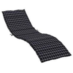 VidaXL Sun Lounger Cushion Black Check Pattern -All Patio Furniture GUEST dd75fc50 6e8f 45a1 9594 f4c1868e45a4