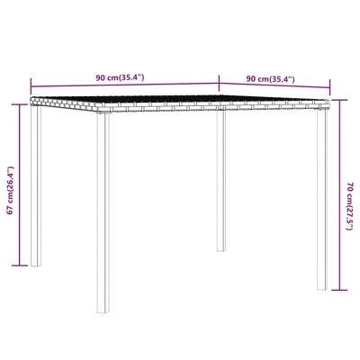 VidaXL Black Poly Rattan Patio Dining Set - Outdoor Conversation Furniture With Cushions, Powder-Coated Steel Frame 10 VidaXL Black Poly Rattan Patio Dining Set - Outdoor Conversation Furniture With Cushions, Powder-Coated Steel Frame - Image 8