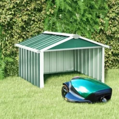 VidaXL Garden Shed Green Galvanized Steel Durable Garden Shed